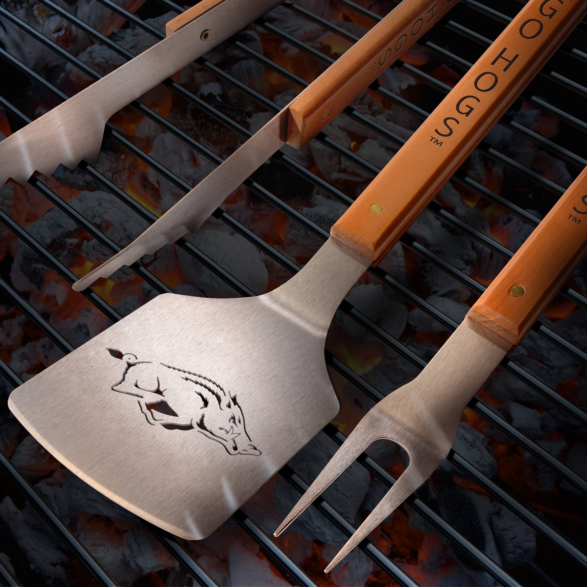 IDNA Arkansas Razorbacks 3-Piece BBQ Set
