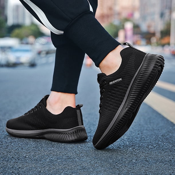 Zapatos Para Caminar Mocasines casuales unisex Zapatos planos con cordones suaves Accesorios para exteriores (42 gris) Wdftyju Tenis De Mujer Tenis De Hombre