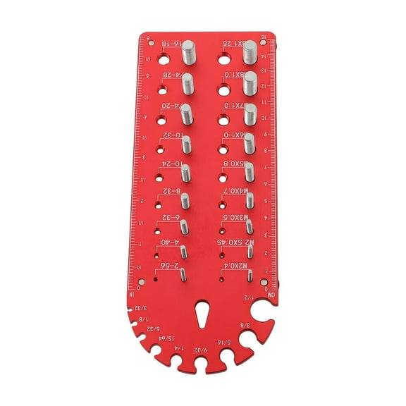 findmallThread Chaser Set, 18 Hole 3/32 to 1/2 inch, Nut and Bolt Thread Checker