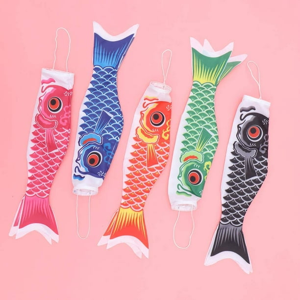 5 X Japanese Carp Windsock, Streamers, Fish Flag, Kite, Koinobori