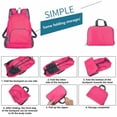 thumbnail image 4 of hulanddfd Backpack Foldable Waterproof Backpack with Front Zipper Pocket 12.6"x16.14"x4.72" Fluorescent Color Daypack for Camping Travel Hiking Gift for men and women Pink, 4 of 10