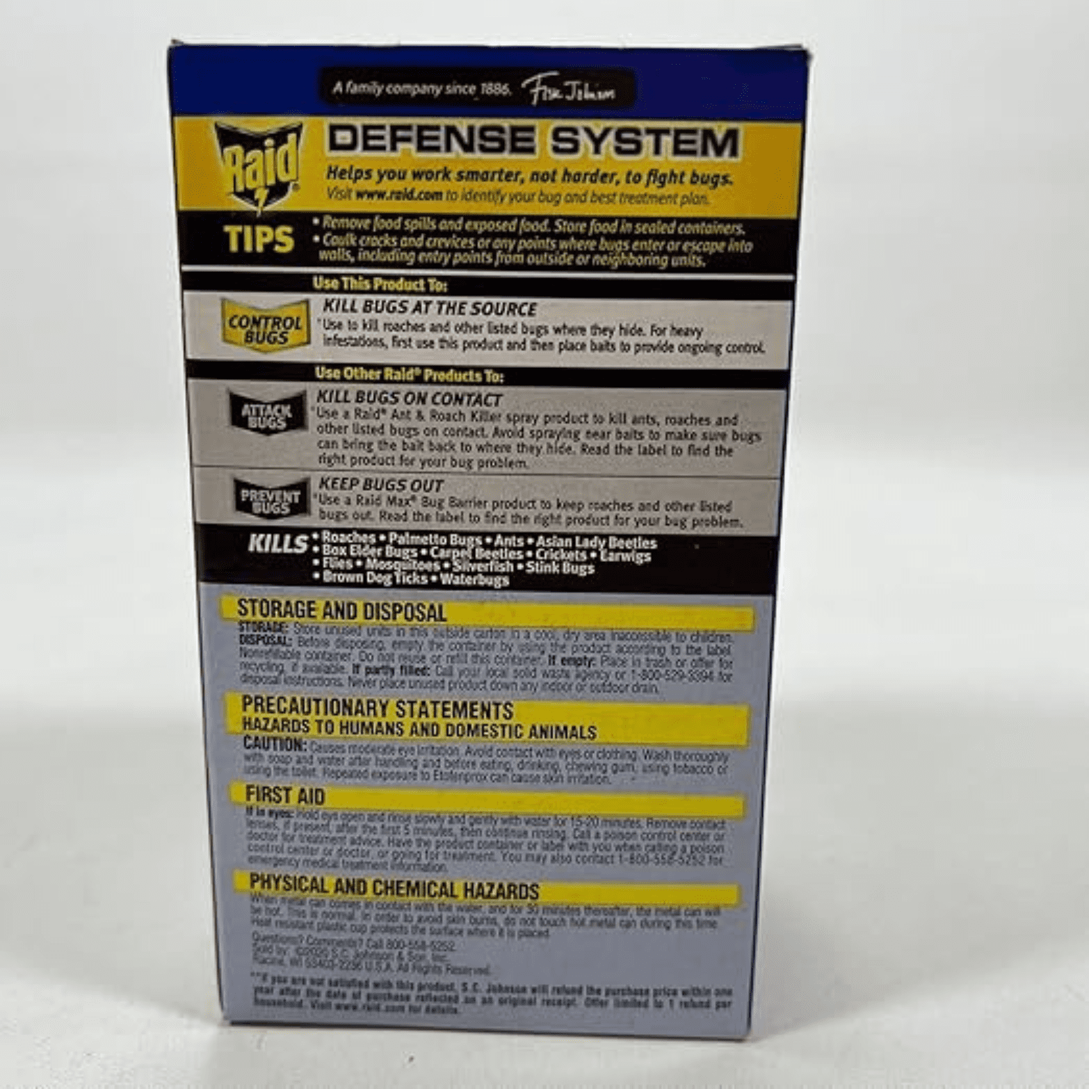 SC Johnson Raid Max No Mess Dry Fogger Roaches Bugs Ants Beetles Crickets Flies Mosquitoes Ticks Waterbugs (One Unit Treats 2,560 Cu Ft)  2-Units
