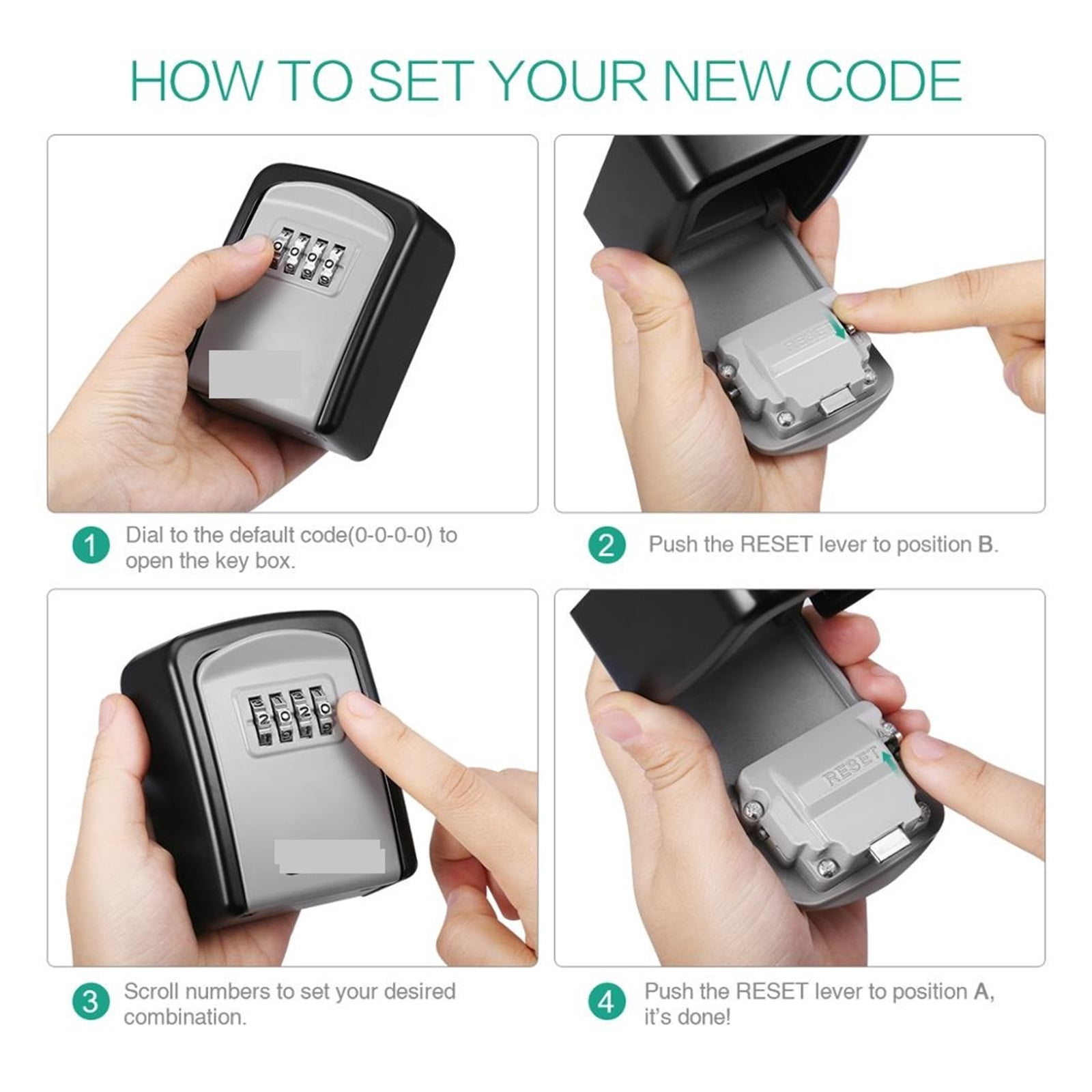 Key Safe Box Outdoor , Password Key Box Decoration Key Code Box Key Storage Lock Box Wall Mounted Password Box Outdoor Key Safe Lock Box Gray ,Prevent Theft