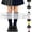 Pink, variant on StSilkitty Girl's Knee High Socks Ruffle Solid Color Breathable Dress Socks Lightweight Soft School Uniform Socks