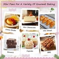 thumbnail image 6 of 6.8oz Mini Loaf Pans with Lids 100 Pack, Rectangle Aluminum Pans Mini Cake Tins,Disposable Baking Pan Small Cake Containers for Brownie Bread Cheesecake-Pink, 6 of 6