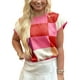 thumbnail image 2 of Jersey Saodimallsu de manga corta para mujer, color block, 2 of 6