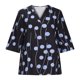 thumbnail image 4 of Blusa de manga corta con estampado de moda para mujer con cuello en V y tops casuales de talla grande Fridja  zx4060, 4 of 8