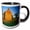 Black/White, variant on 3drose, Usa, Virginia, Manassas National Battlefield Park, the Stone House., 11oz Two-tone Yellow Mug
