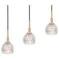thumbnail image 4 of Woodbridge Lighting Elise 5-Light Glass Linear Pendant in Brass/Bronze/Mercury, 4 of 5