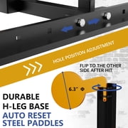 YOHKOH 6-Target Auto-Reset Steel Dueling Tree, Heavy Duty 10mm Alloy Shooting Stand with 6.3 Paddles, Adjustable Angle & H-Leg Base for Outdoor Range