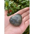 thumbnail image 5 of Large Labradorite Heart, 1.75" Crystal Gemstone Labradorite Palm Stones, 5 of 11