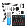 thumbnail image 1 of Professional Audio V8 Sound Card Set Mic Studio Condenser Microphone For Podcast Recording Live Streaming, 1 of 6