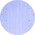 thumbnail image 1 of Ahgly Company Indoor Round Solid Blue Modern Area Rugs, 5' Round, 1 of 4