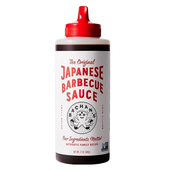 Pack of 1 Bachan's The Original Japanese Barbecue Sauce, Small Batch, Non GMO, No Preservatives, Vegan and BPA free, 17 Oz