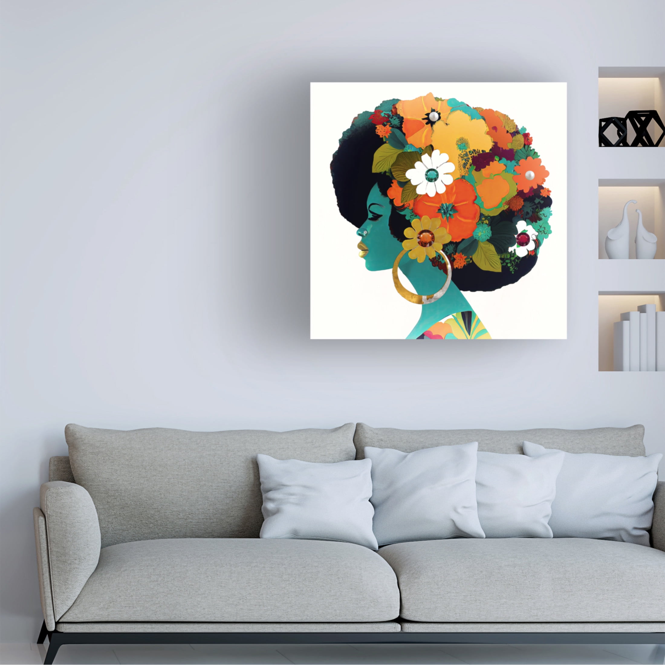 Canvas Wall Art - Sasha 'I Love The Flower Girl' Wall Art for Living Room, Bedroom, or Office Décor by Trademark Fine Art - 24 x 24 Inches