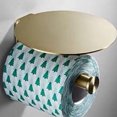 thumbnail image 5 of Portarrollos de papel higiénico de acero inoxidable dorado, soporte para rollo de papel higiénico para baño, estante de almacenamiento para teléfono móvil montado en la pared, soporte para papel, 5 of 5