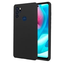 Funda de Silicon Molan Cano Para Motorola Moto G60s Suave Negro Mas Mica 9d 2pz
