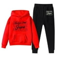 thumbnail image 4 of BOOMNY Toddler Girls 2 Peice Sweatsuits Graphic Y2K Long Sleeve Sweatshirts Pants Sets for Kids Comfy Track Suits, 4 of 4