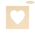thumbnail image 2 of Beige Acid Free 7x7 Heart Picture Frame Mat with White Core Bevel Cut for 4x5 Pictures - Fits 7x7, 2 of 3
