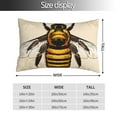 thumbnail image 2 of Pofeuu Honey Bee Print Polyester Microfiber Plush Pillowcases, Super Soft and Cozy Pillow Case Covers with Envelop Closure（Pillow core not included）-16"x24", 2 of 6