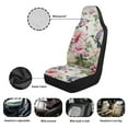 thumbnail image 6 of Yuyamidu Hummingbird Car Seat Covers Front Seat Protective Accessories 2 PCS Set Pink Flowers Vehicle Seat Cover Universal Fit Cars, Sedan, Truck, SUV, 6 of 7