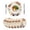 Beige, variant on 13 Inch Round Placemats Set of 6, Gnomes Pumpkin Fall Non Slip Heat Insulation PP Table Mats, Thanksgiving Branches Maple Leaf Washable Place Mats for Kitchen Dining Party Table Decor