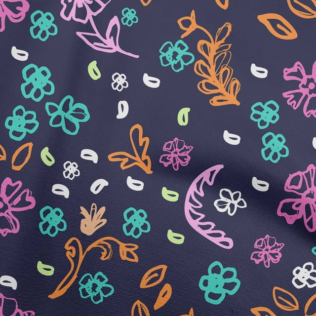 oneOone Rayon Pink Fabric Florals Sewing Material Print Fabric By The Yard 56 Inch Wide
