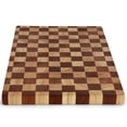 thumbnail image 4 of Elama 16x10 Checkerboard Acacia Wood and Rubber Wood Serving and Cutting Board Butcher Block, 4 of 5