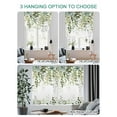 thumbnail image 4 of Green Eucalyptus Leaves Tie Up Curtains for Windows 45 Inch Length Balloon Curtains Kitchen Adjustable Balloon Window Shade Summer Botanical Weeping Tie Up Valance Bathroom Curtain Window 52"x45", 4 of 6