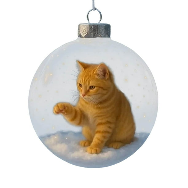 Decoraciones de Árbol de Navidad Lindos Gatos 2D Colgante Plano Ornamento, Gato Regalos de Navidad para Árbol Mesa Pared Decoración Festiva Del Hogar