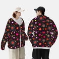 thumbnail image 3 of KLL Geometric Hearts Print Men's Women’s UPF 50+ Sun Protection Outdoor Hoodie Jacket Long Sleeve Fishing Hiking Performance Shirt-Large, 3 of 6