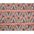 thumbnail image 4 of oneOone Tissu Polyester Lycra Floral & Triangle Imprimé au Mètre 56 Pouces de Large, 4 of 4