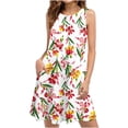 thumbnail image 1 of SMihono Robe d'Été Boho pour Femmes Grande Taille Robes d'Été pour Femmes Plage T-Shirt Floral Robe d'Été Décontractée avec Poches Robe Boho, 1 of 5