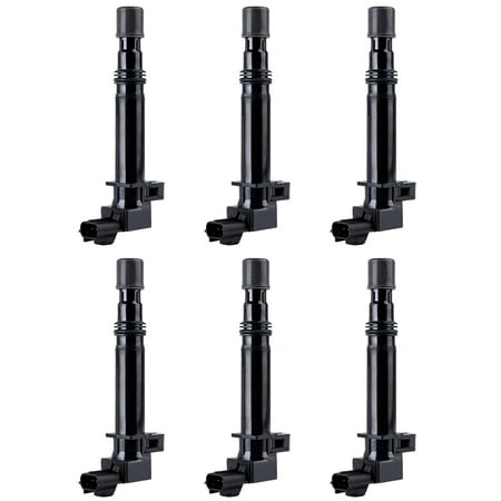 Set of 6 Ignition Coils For 2002-2008 Jeep Liberty 3.7L V6 Compatible with UF270 (Best Coil For Aspire Triton)