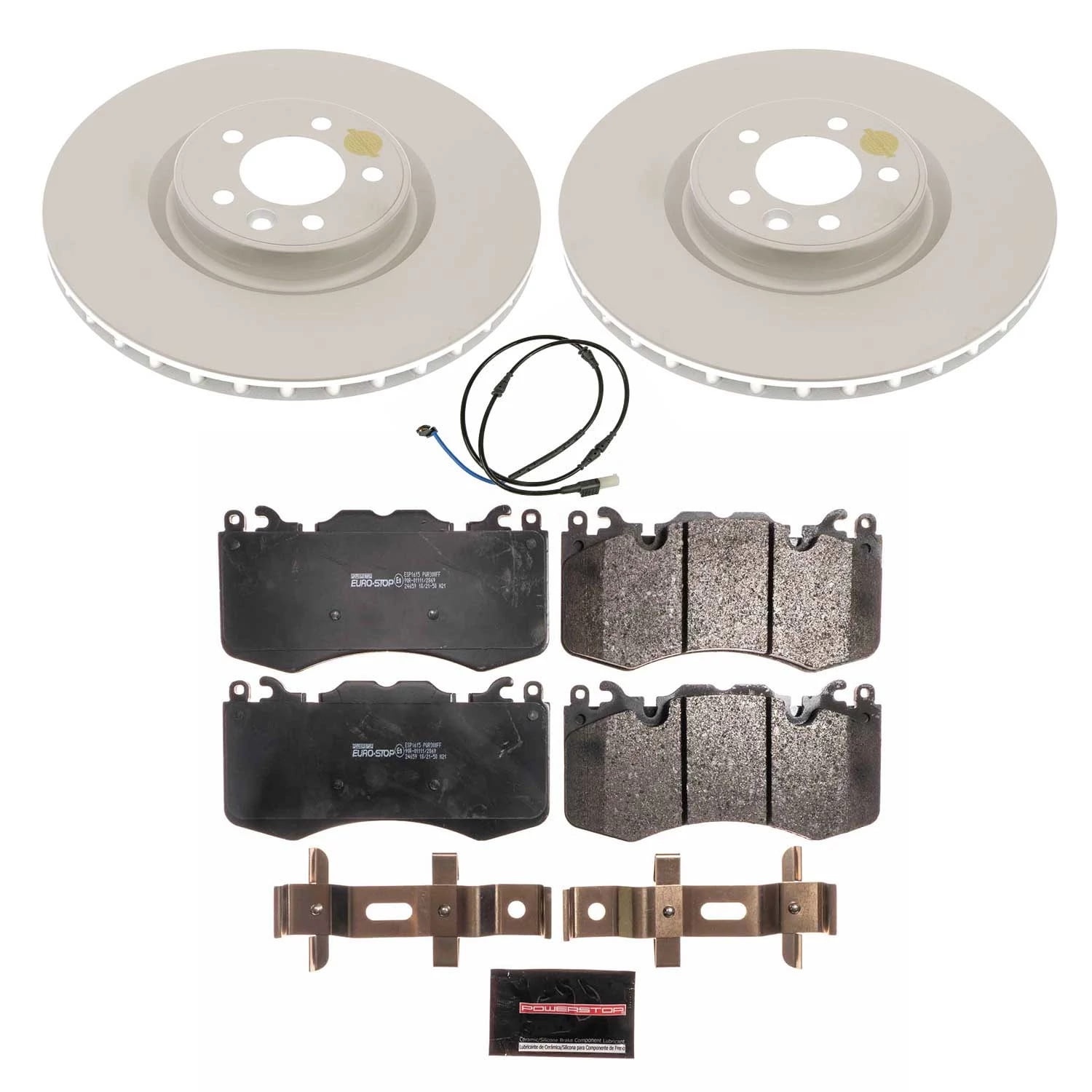 Power Stop Front Euro-Stop ECE-R90 Certified Brake Pad and Rotor Kit ESK6660