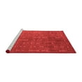 thumbnail image 2 of Ahgly Company Machine Washable Indoor Square Abstract Red Modern Area Rugs, 4' Square, 2 of 4