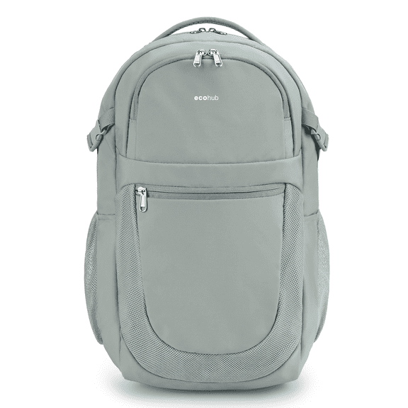 WANDF Backpack for Women,College Backpack with 12 Pockets,17.3" Computer Backpack for Ladies,28L Water-Resistant Commute Backpack(Green)