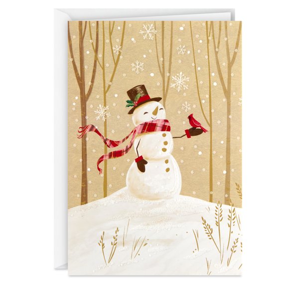 Boîte de cartes de Noël, Image Arts, bonhomme de neige dans une forêt de bouleaux (paquet de 28 cartes et enveloppes)