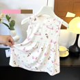 thumbnail image 5 of Coerni Kids Girls Floral Dress Sleeveless Crewneck Summer Dresses Flare A Line Sundress Cotton Vest Dress Overalls Dresses, 5 of 5