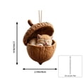 thumbnail image 2 of Cheapark 2D Sleeping Acorn Christmas Hanging Ornament Flat Design Cute Tree Pendant for Xmas Tree Holiday Home Decor Gift, 2 of 7
