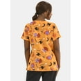 thumbnail image 4 of Hocus Pocus Women's Graphic Scrub Top, Sizes S-3XL, 4 of 5