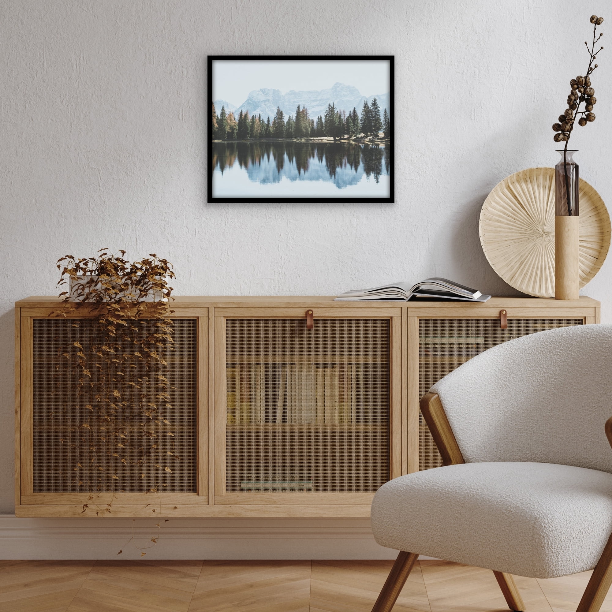 Americanflat 14x18 Picture Frame with Polished Plexiglass Streamline Collection Thin Border Wall - Black