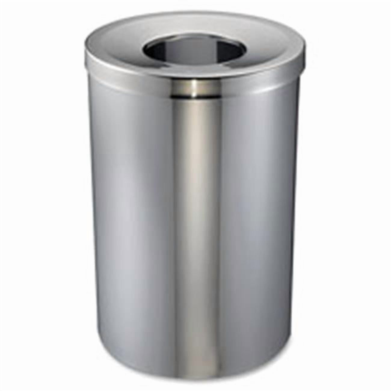Simplehuman Commercial Brushed Stainless Steel Trash Cans - 30 Gallon & 13.2 Gallon Slim Open Top Set