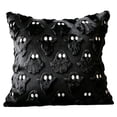 thumbnail image 2 of Decorative Pillow, Black Halloween Decor, 18X18 Inch Ghost Pillow Cover, Halloween Living Room Decor, Fuzzy Plush Ghost Halloween Decorations, 1 Piece Square Throw Pillow Slip,, 2 of 8