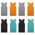 thumbnail image 2 of Buyless Fashion Boys Scoop Neck Tagless Undershirts Soft Cotton Tank Top (8 Pack) 1-2, 2 of 7