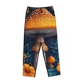 thumbnail image 4 of Daiia Vintage Blue Leaf Mushroom Women's Sleep Pant with Pockets and Drawstring,Pajama Pants-Large, 4 of 9