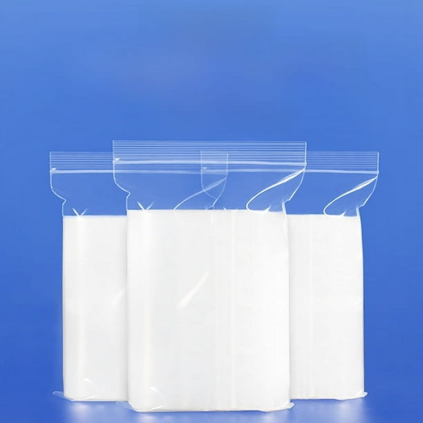 Bolsa de plástico transparente gruesa con autosellado, de tamaño pequeño, para almacenamiento de alimentos, de PE, para embalaje grande
