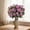 Purple, variant on Artificial Flower Spring Summer Impatiens Bouquet UV Resistant Impatiens Stems Silk Floral Vase Filler for Outdoor Patio Cemetery and Indoor Home Decor