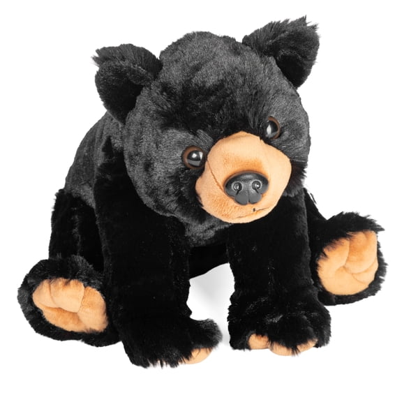 Wild Republic Black Bear Plush, Stuffed Animal, Plush Toy, Gifts for Kids, Cuddlekins 12 Inches