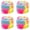 Colorful, variant on HOMEIORA 4 Pack Shaggy Plush Faux Fur Strips - Craft Fur for Gnomes, Cosplay, and DIY Projects | 2" x 60" (Pink)